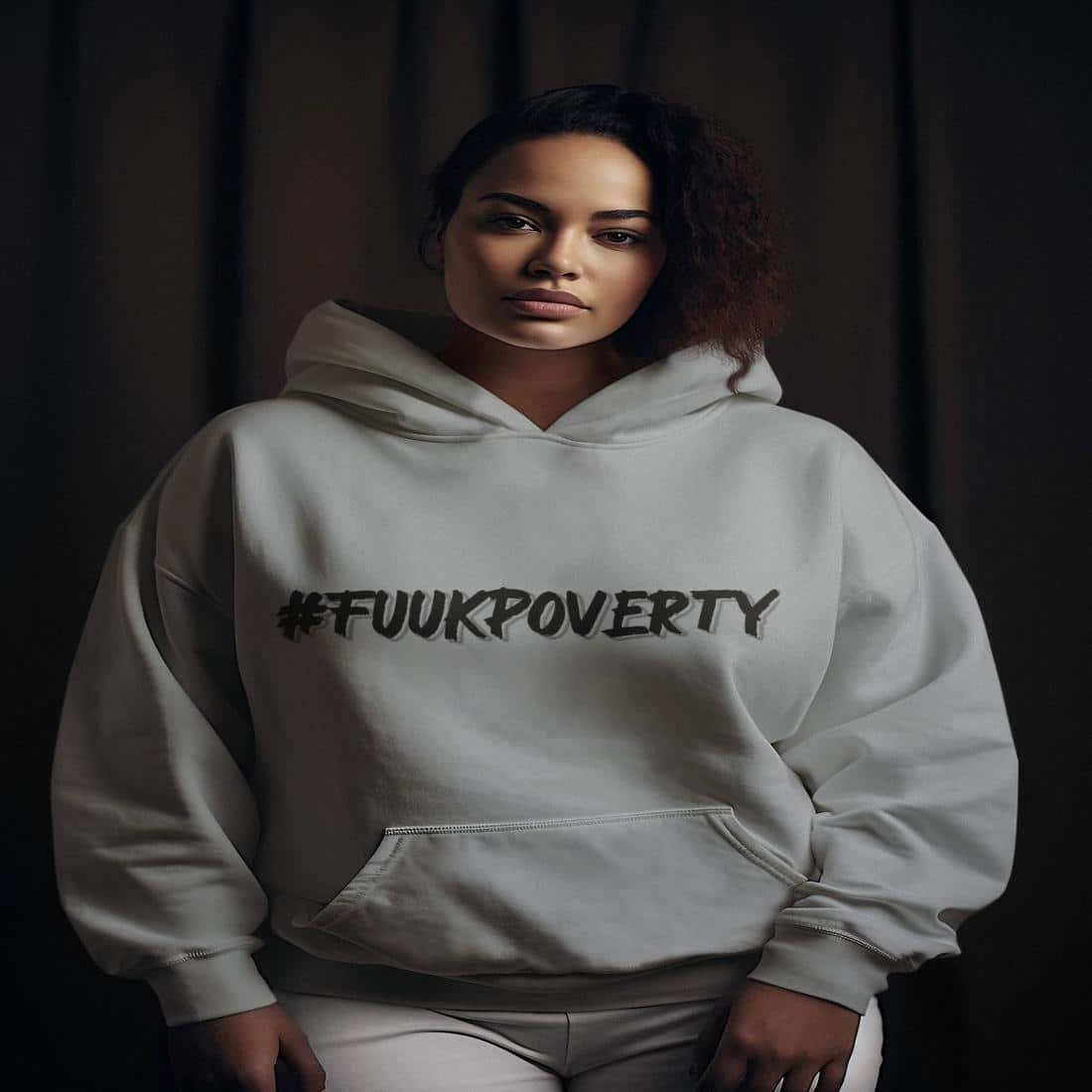 #FUUKPOVERTY Woman Hoodie – Image 9