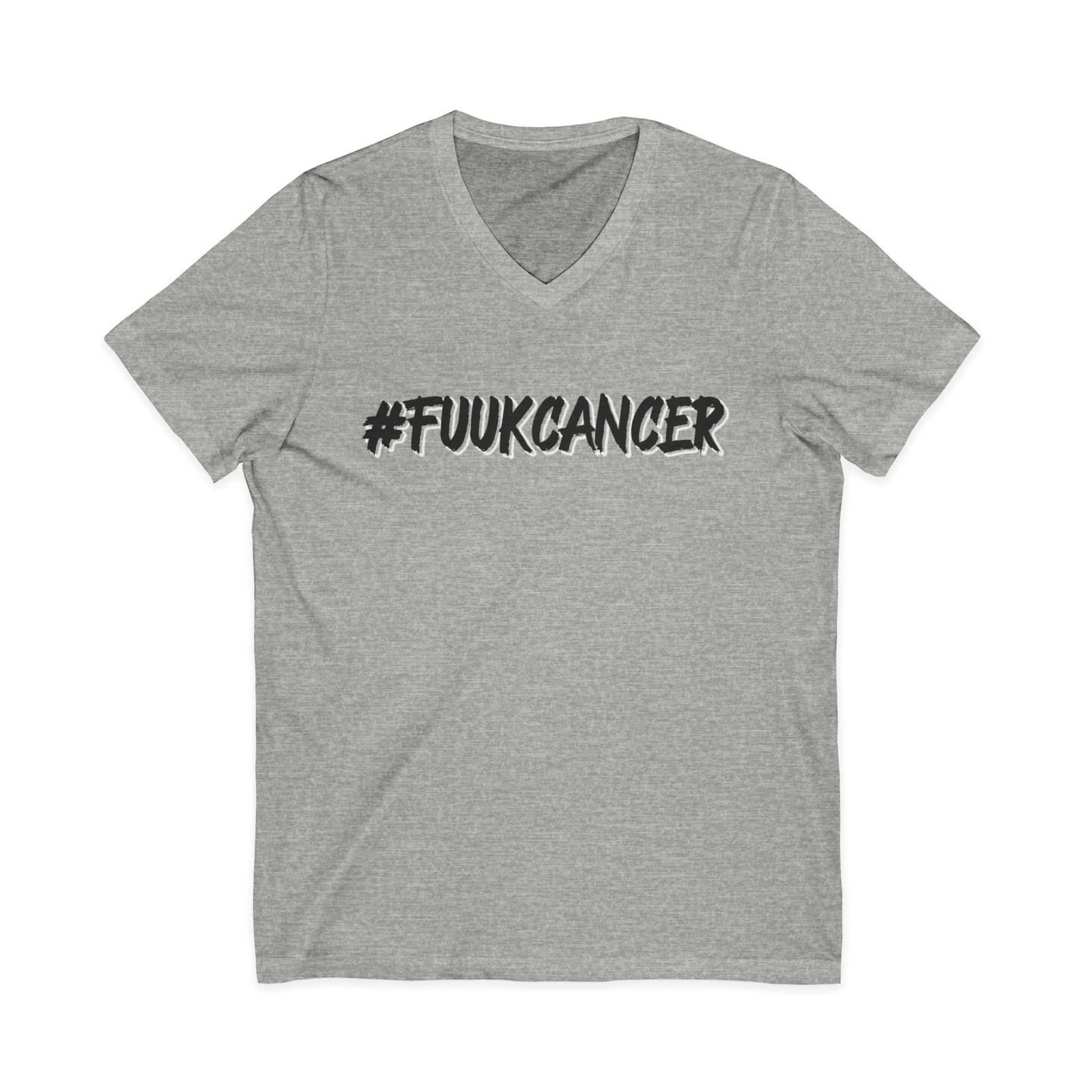 #FUUKCANCER Women V-Neck T-Shirt - Image 10