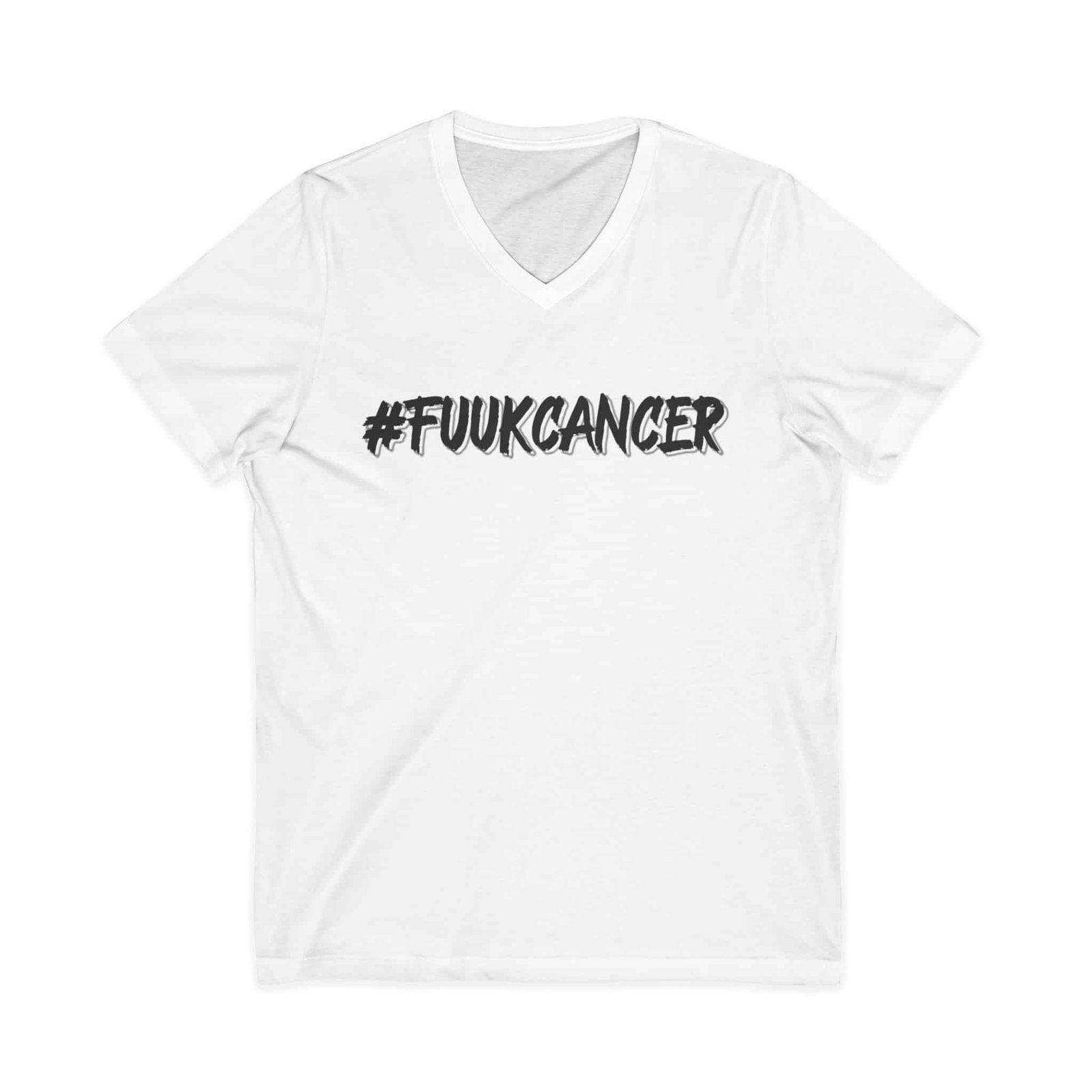 #FUUKCANCER Women V-Neck T-Shirt - Image 2