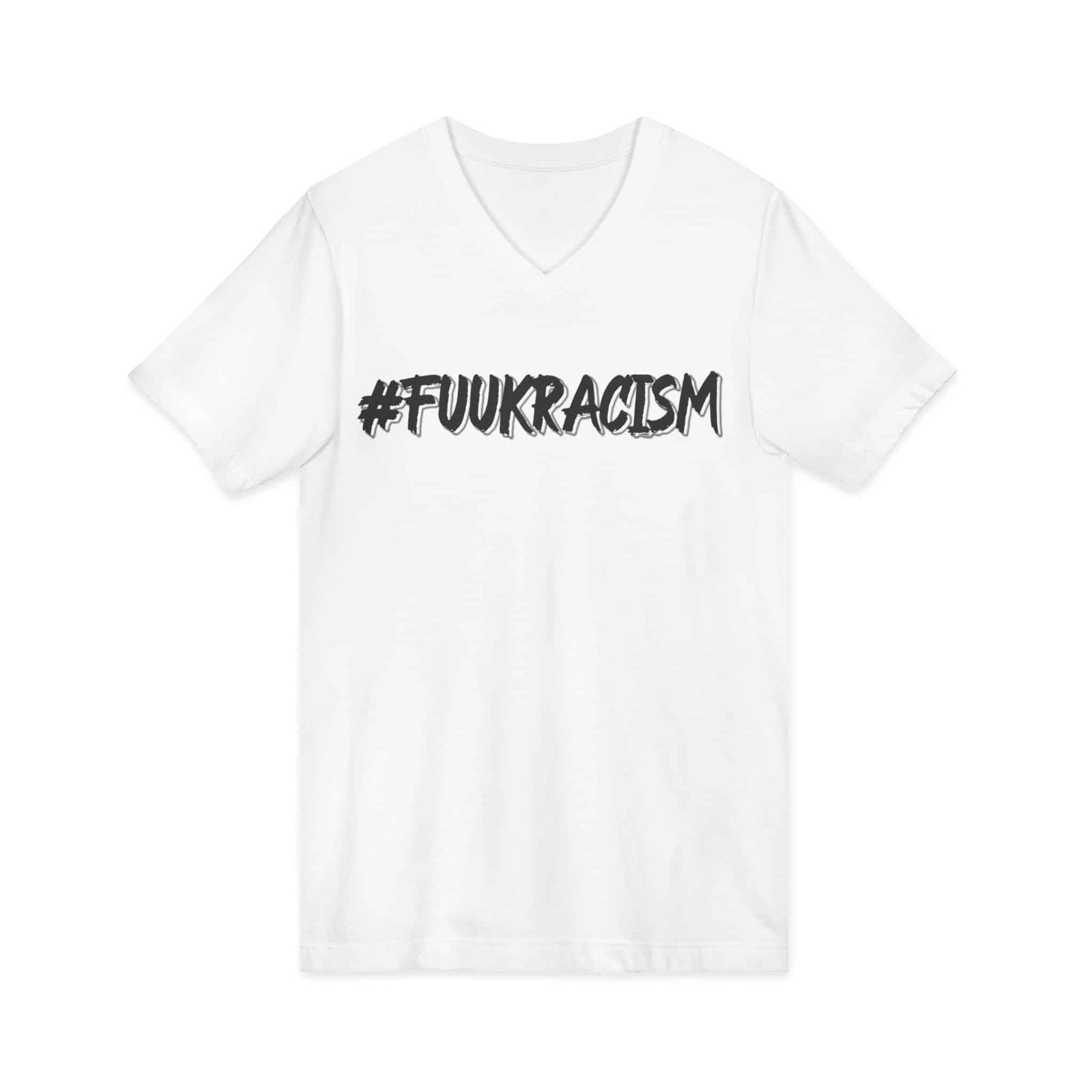#FUUKRACISM Women V-Neck T-Shirt - Image 2
