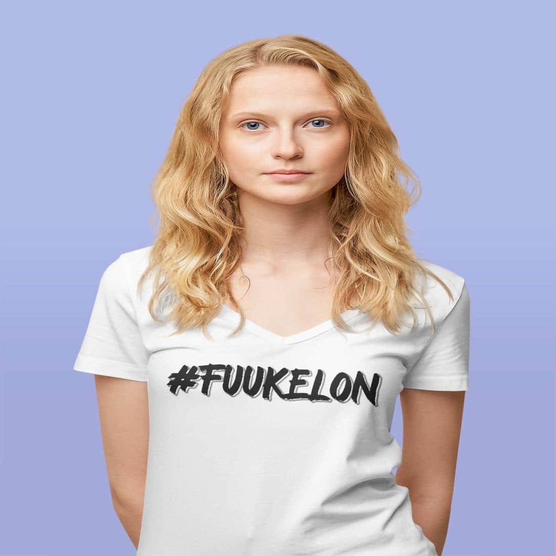 #FUUKELON Women V-Neck T-Shirt