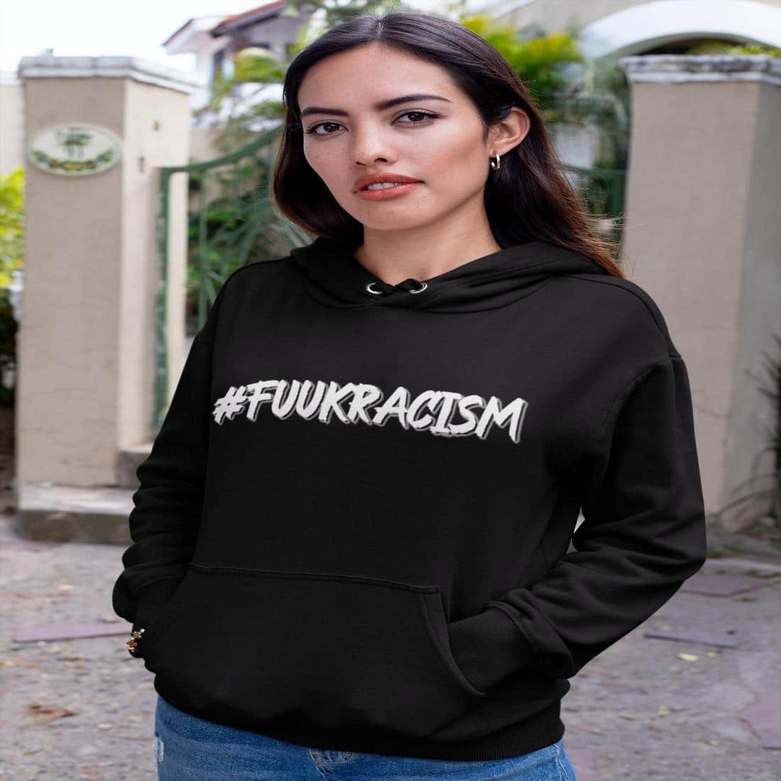#FUUKRACISM Women Hoodie – Image 6