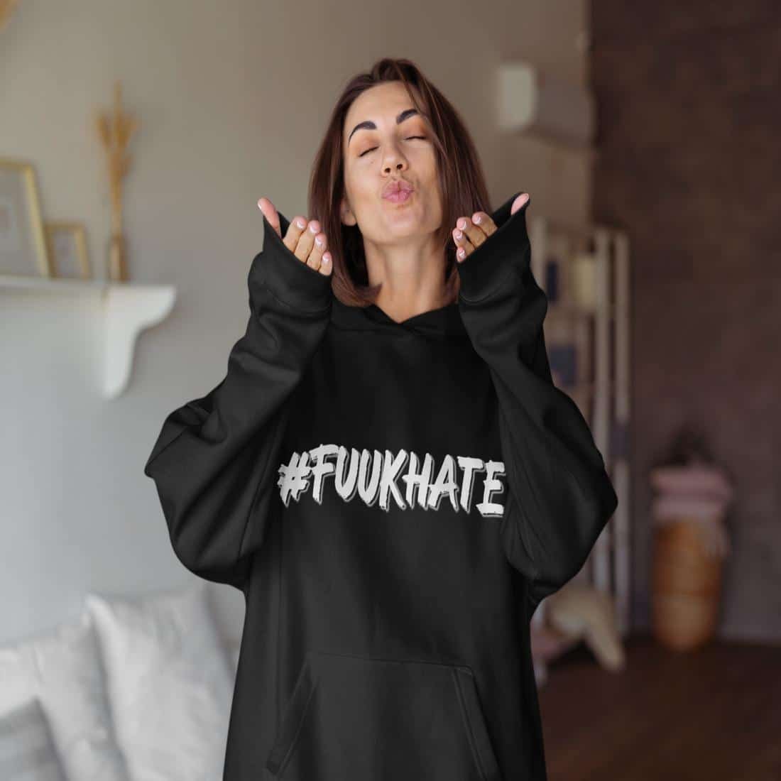 #FUUKHATE Women Hoodie – Image 6