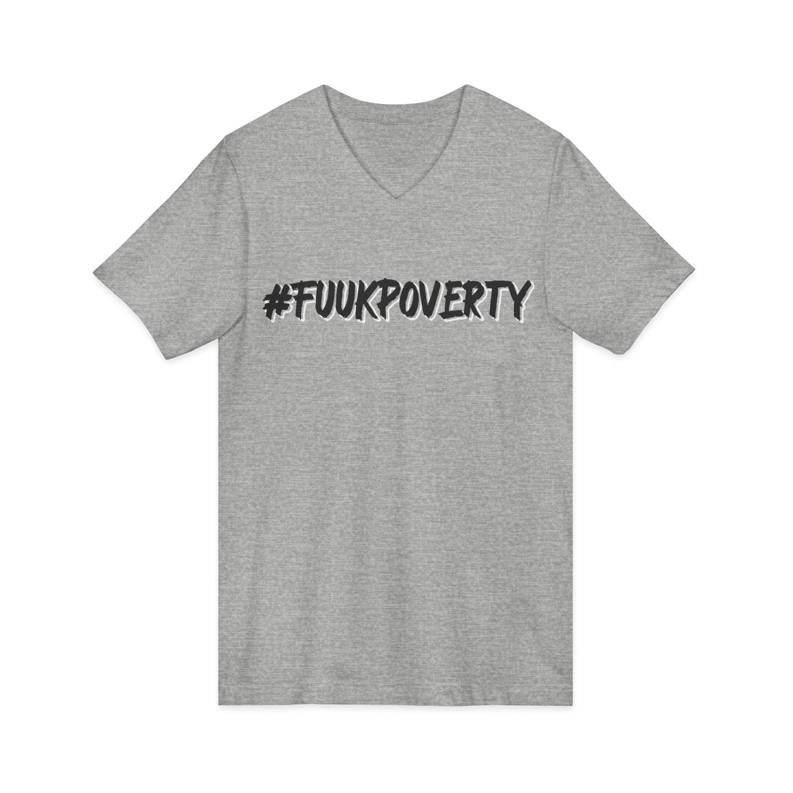 #FUUKPOVERTY Women V-Neck T-Shirt – Image 10